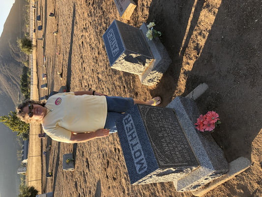 Jerri with Ancestor Graves